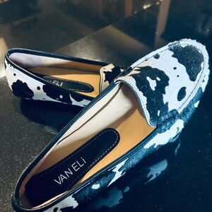 Vaneli Black/White Zebra Print Loafer